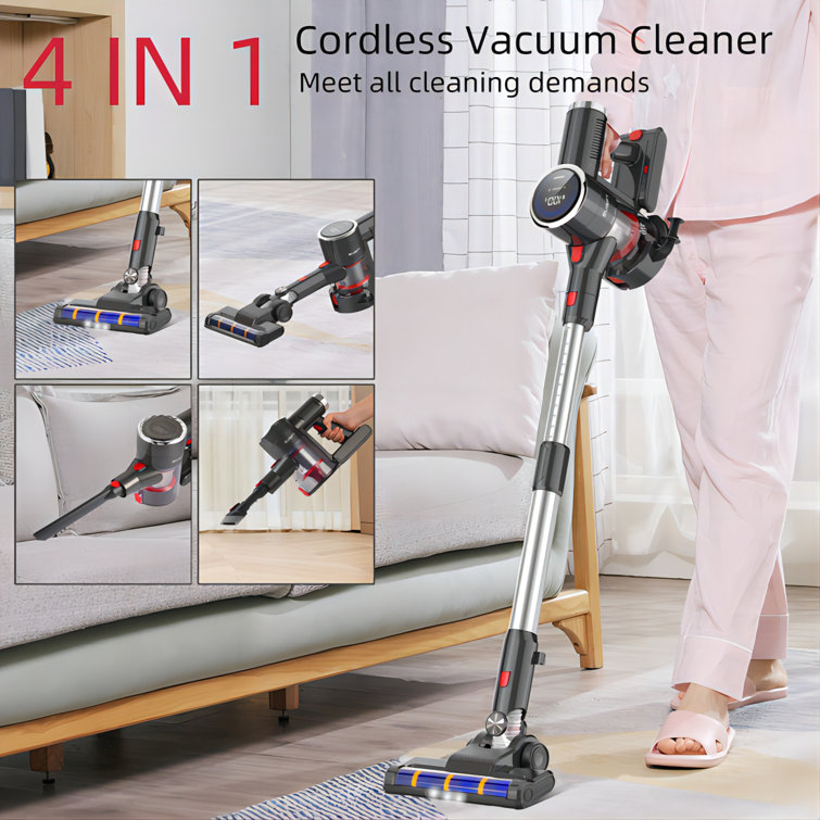 Wewdigi 4 in 1 lightweight stick vacuum cleaner with LED display for